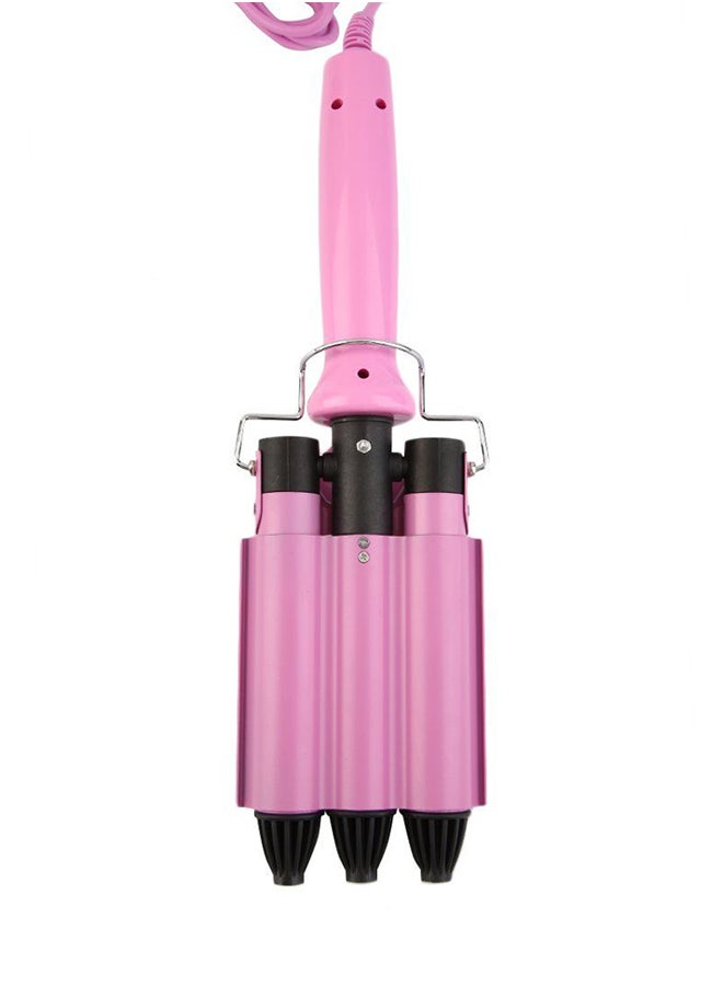 3 Barrel Triple Barrel Ceramic Hair Curling Iron Pink 25mm - Image 4