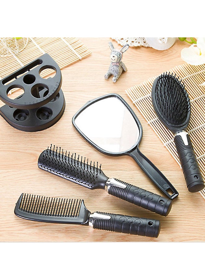 Set Of Salon Hair Comb And Mirror Holder Black - Image 2