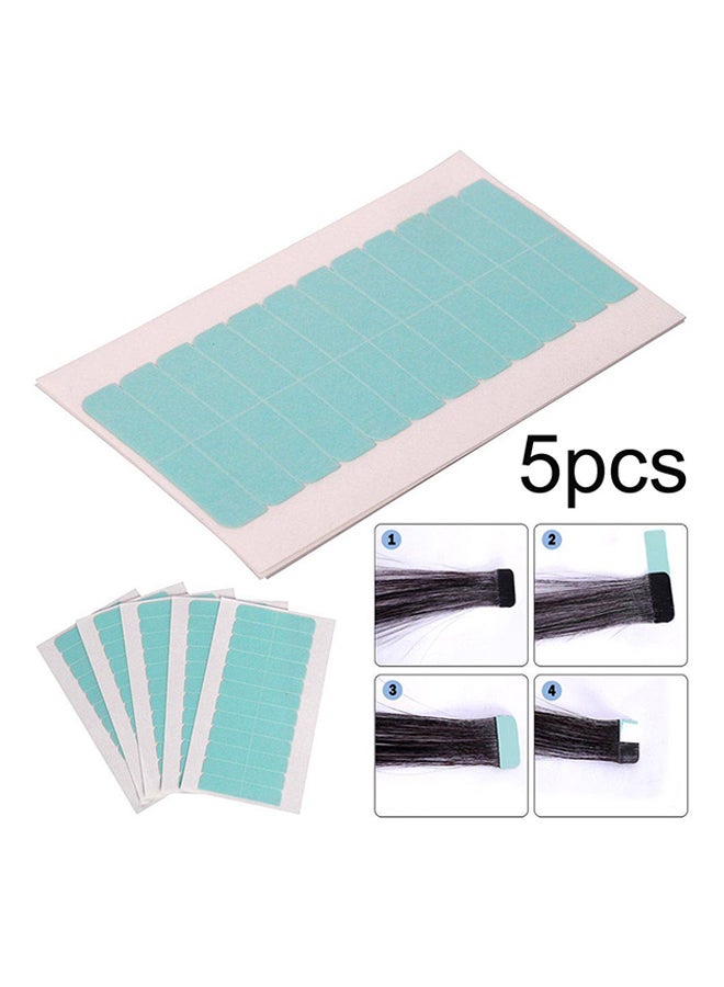 Generic - 5-Piece Waterproof Double Sided Hair Extension Adhesive Tape Blue 0.8 X 4cm - Image 1
