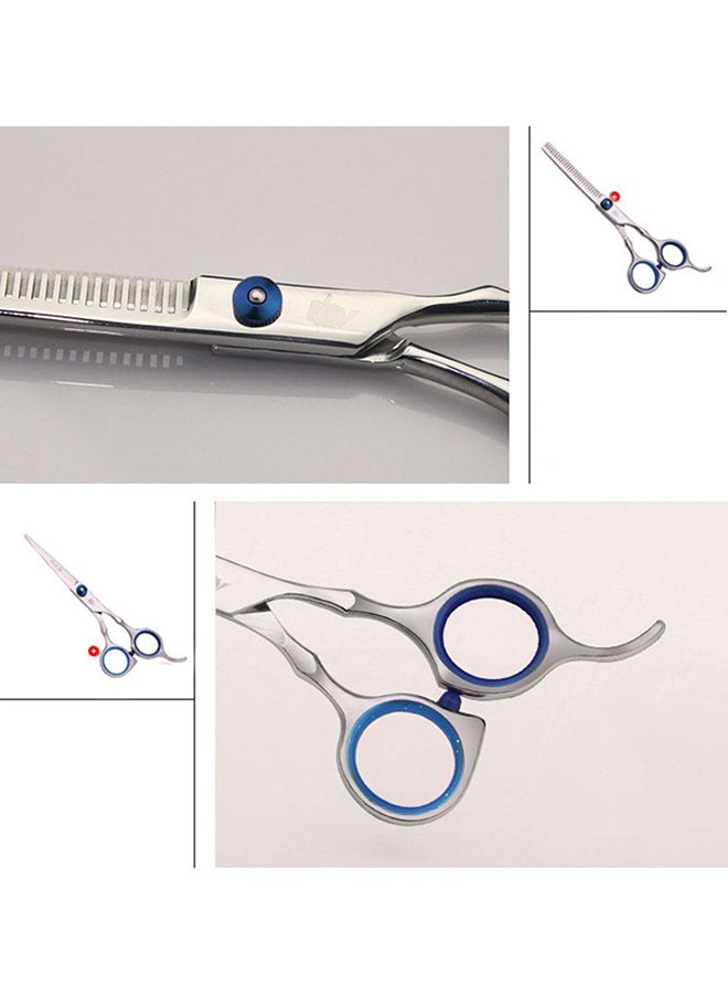 SMITH CHU - Flat Teeth Blade Scissor Set Silver/Blue - Image 1