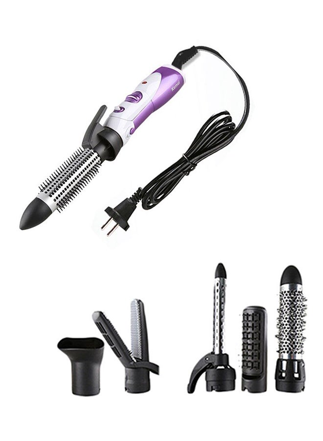 Kemei 7-In-1 Multipurpose Anion Care Hair Dryer Purple/Black/White 353grams  - Image 2