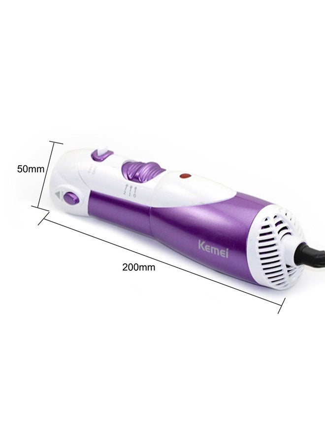 Kemei 7-In-1 Multipurpose Anion Care Hair Dryer Purple/Black/White 353grams  - Image 3