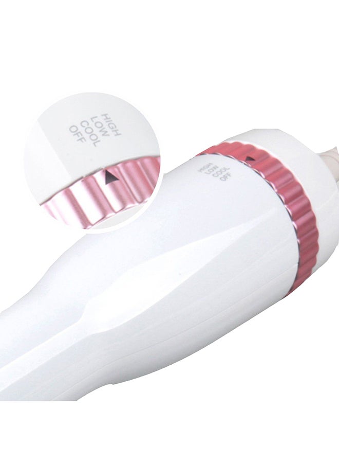 Kemei 2-In-1 Anion Straight Hair Dryer Hot Air Brush White  - Image 2