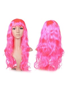 Generic Wavy And Curly Cosplay Anime Full Head Hair Wig Pink  - Image 2