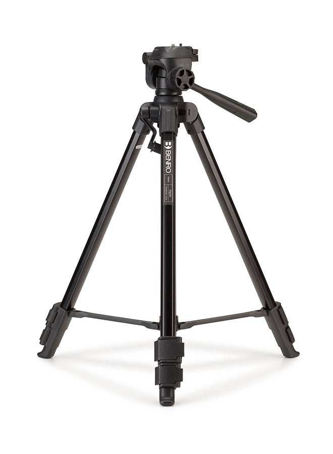 BENRO Digital Aluminum Tripod With 3-Way Pan/Tilt Head Black  - Image 1