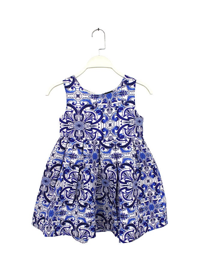 Aleekia Emma Printed Dress Blue/White  - Image 1