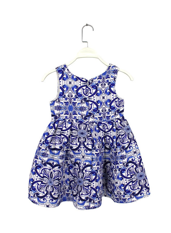 Aleekia Emma Printed Dress Blue/White  - Image 2