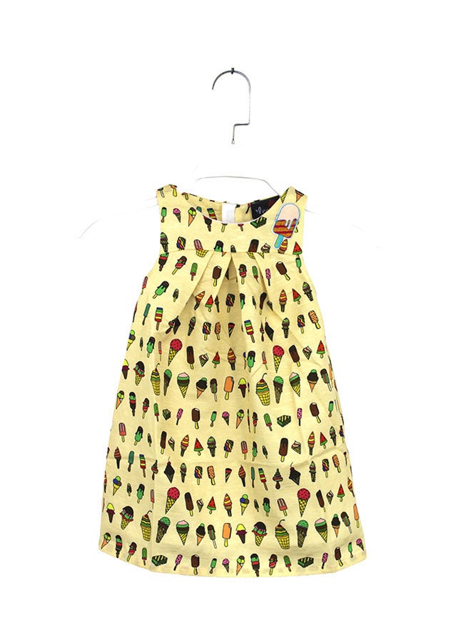 Victoria Printed Dress Yellow - v1518351802/N13238661V_1