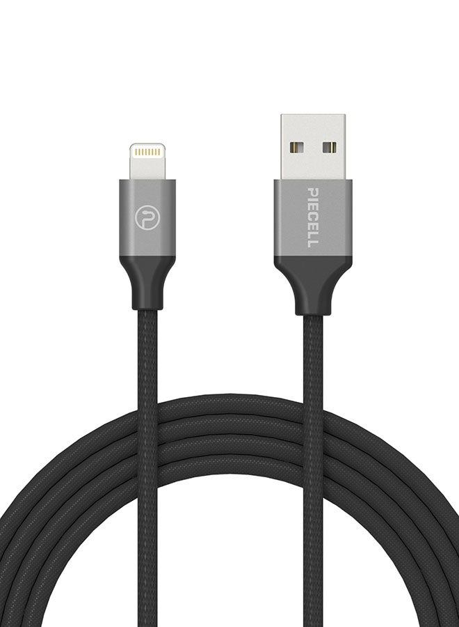 بايسيل كابل Lightning مضفّر أسود