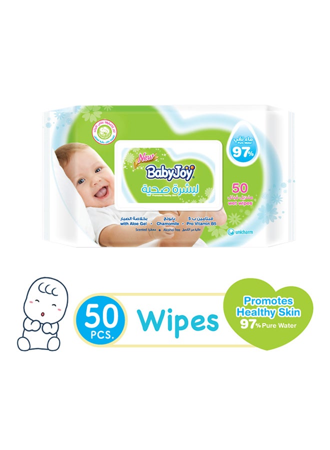 BabyJoy Wet Wipes Matt With Plastic Flip Top, 50 Count