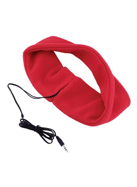 Soft Sleeping Wired Headphones Red