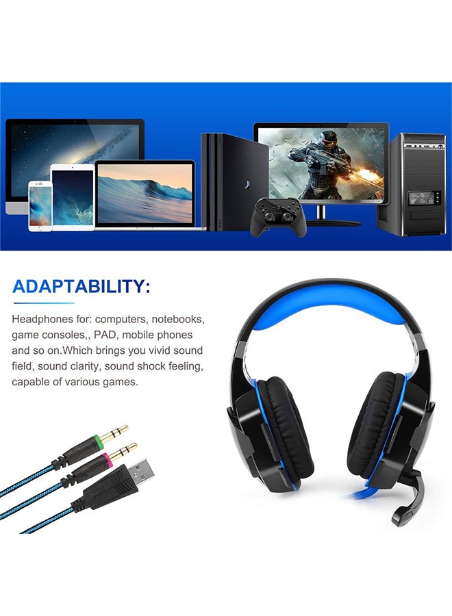 LESHP Over-Ear Gaming Headset With Noise Cancelling Mic For PS4/PS5/XOne/XSeries/NSwitch/PC  - Image 2