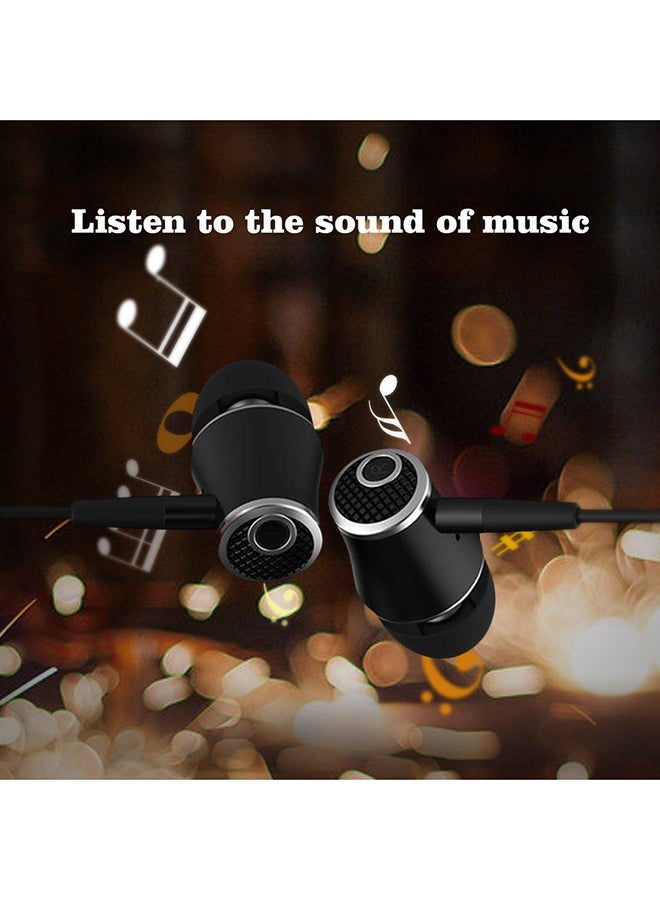 LESHP Wired Stereo In-Ear Earphones Black - Image 2