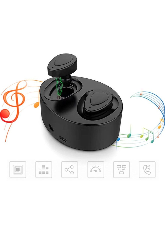 LESHP - In-Ear Bluetooth Headset With Mic Black - Image 1