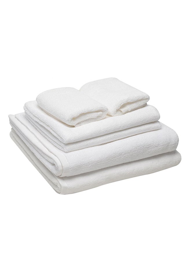IRIS 6-Piece Premium Bath Towel Set White 