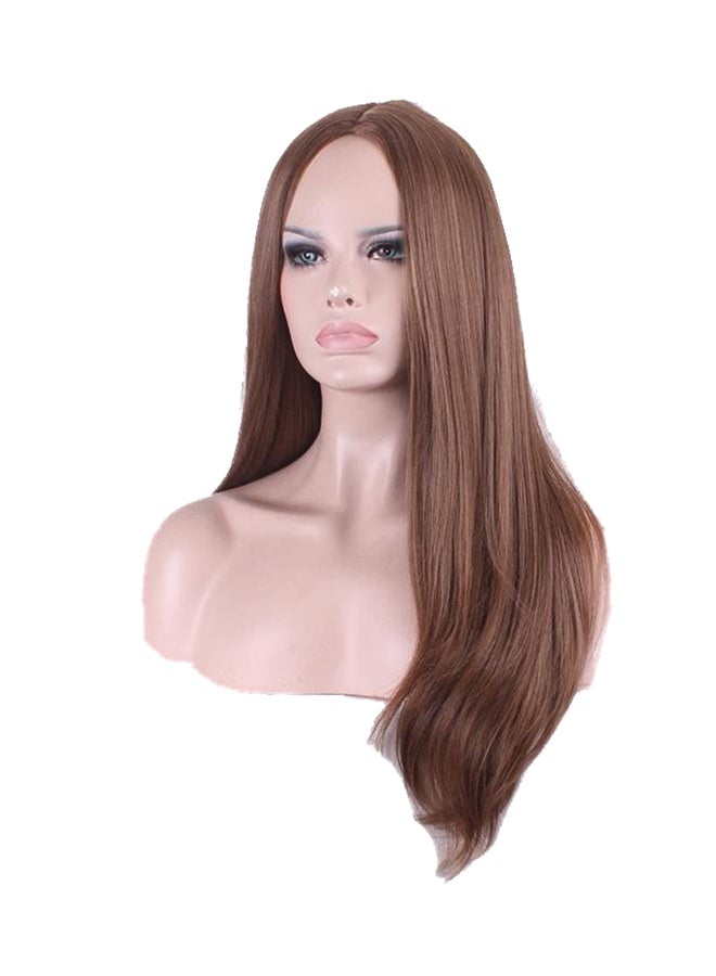 باروكة شعر طويلة بني 60-65سم - Image 3