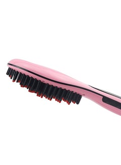 Beauty Star Hair Straightener Brush With LCD Display Pink  - Image 2