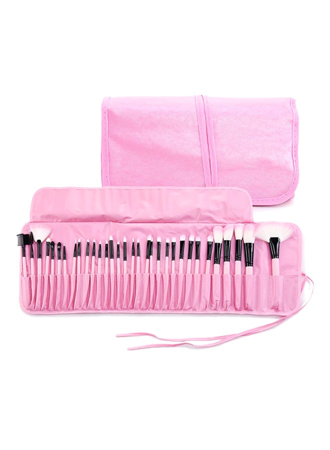 مجموعة من 32 فرشاة مكياج احترافية وردي - Image 5
