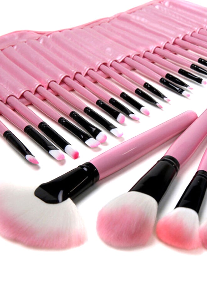 مجموعة من 32 فرشاة مكياج احترافية وردي - Image 4