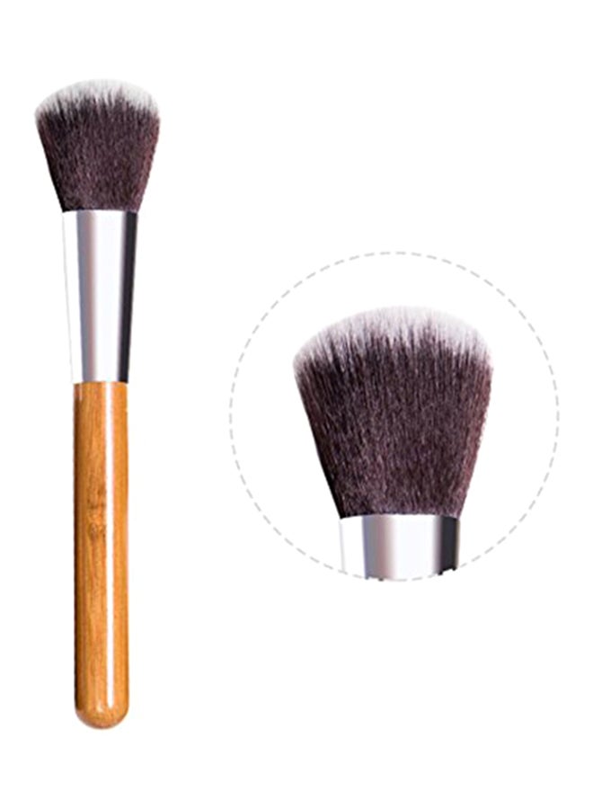 11-Piece Professional Makeup Brush Set Brown/Silver/Black - Image 2