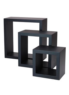 WYSADA 3-Piece Wall Shelves Black  - Image 1