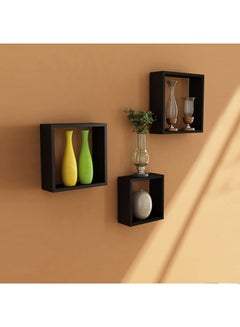 WYSADA 3-Piece Wall Shelves Black  - Image 2