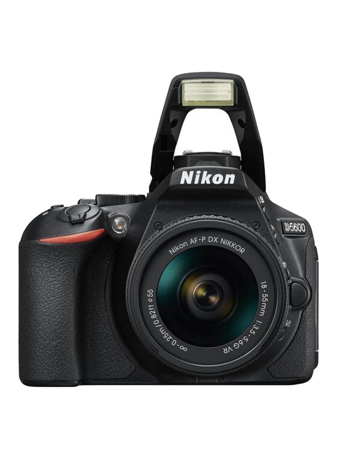 Nikon - D5600 DSLR With AF-P DX NIKKOR 18-55mm f/3.5-5.6G VR Lens 24.2MP , Built-in Wi-Fi, NFC, Bluetooth And Accessory Bundle - Image 1