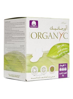 ORGANYC Night Heavy Flow Cotton Pads 10 Pads White 