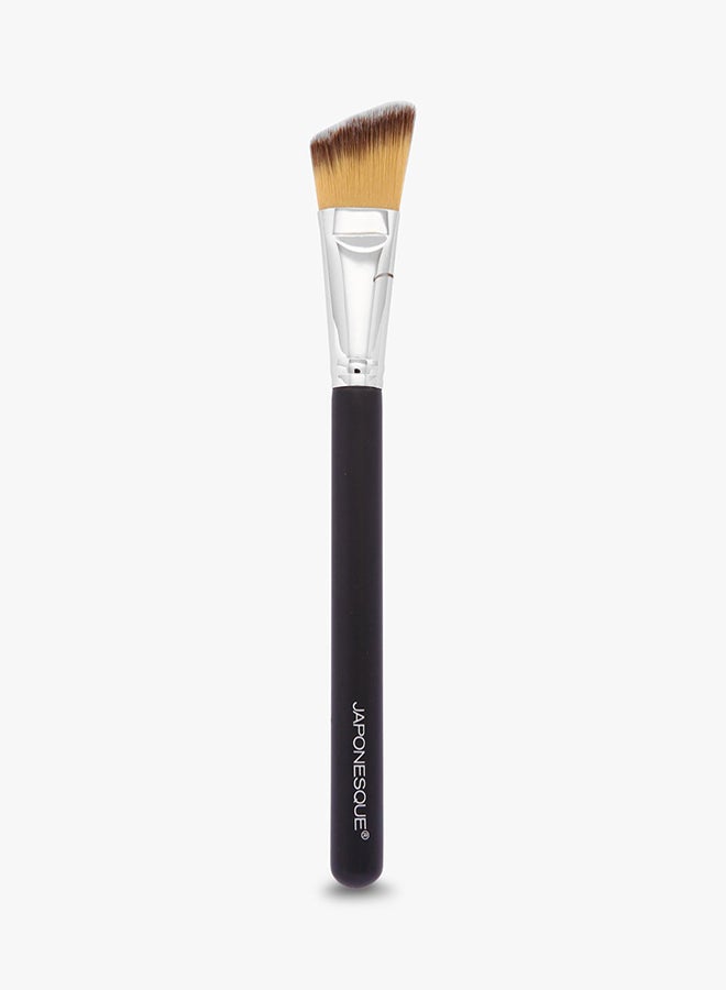 Japonesque - Professional Length Angled Foundation Brush Black/Silver - Image 1