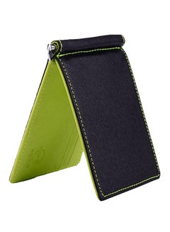 Bluelans Faux Leather Bi-Fold Money Clip Green/Black 