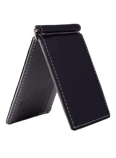 Bluelans Faux Leather Bi-Fold Money Clip Grey/Black 