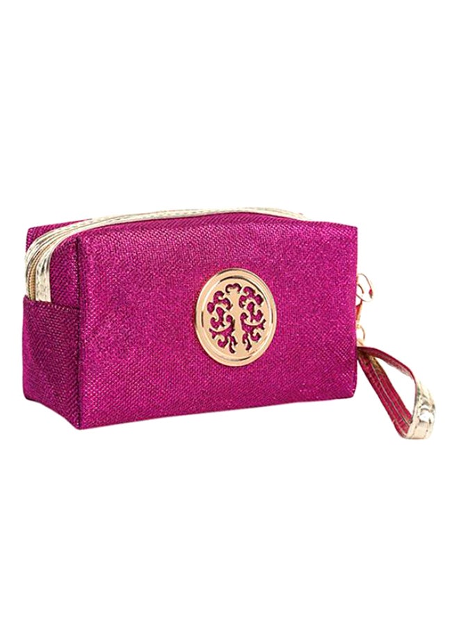 Zipper Makeup Bag Hot Pink