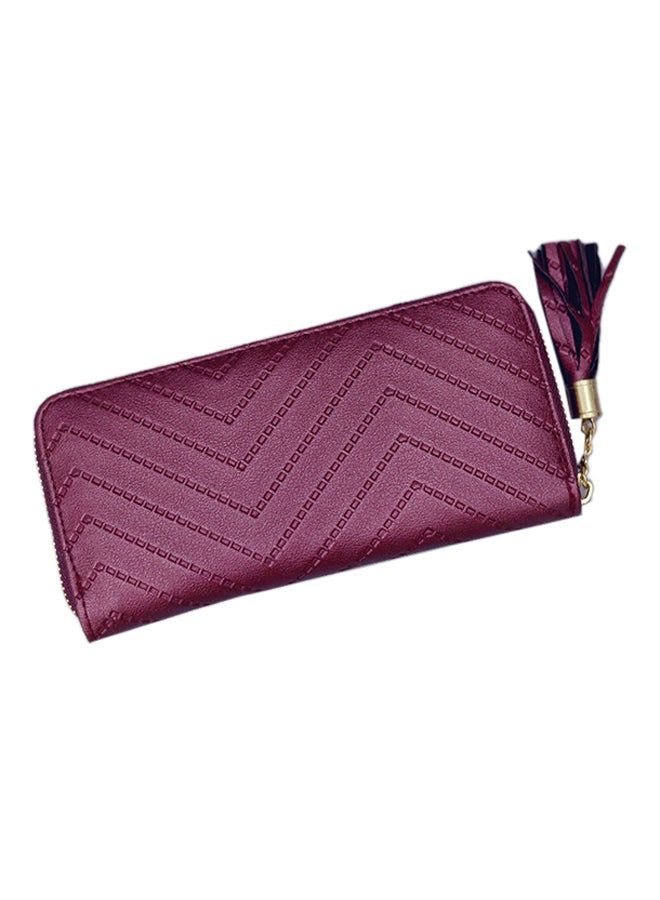 Bluelans Zipper Closure Wallet Purple 