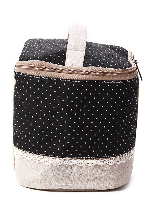 Bluelans Travel Dot Cosmetic Bag Black/Beige - Image 2