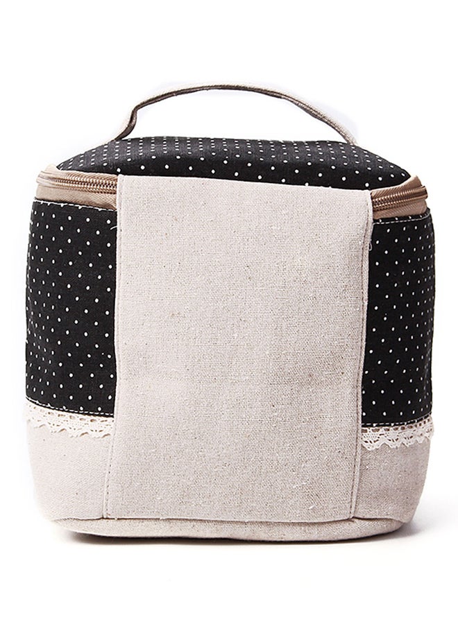 Bluelans Travel Dot Cosmetic Bag Black/Beige - Image 3