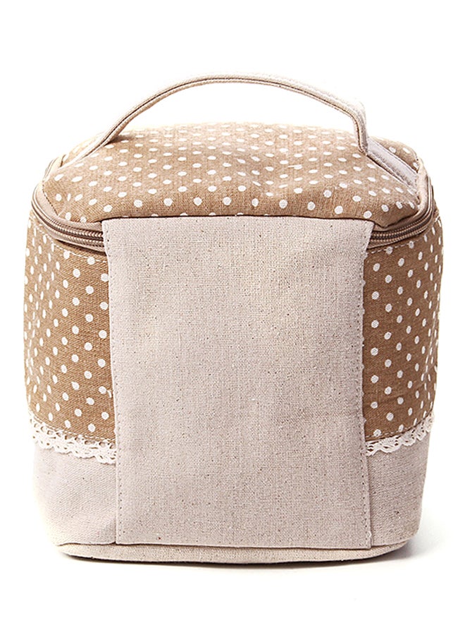 Bluelans Travel Dot Cosmetic Bag Beige - Image 2