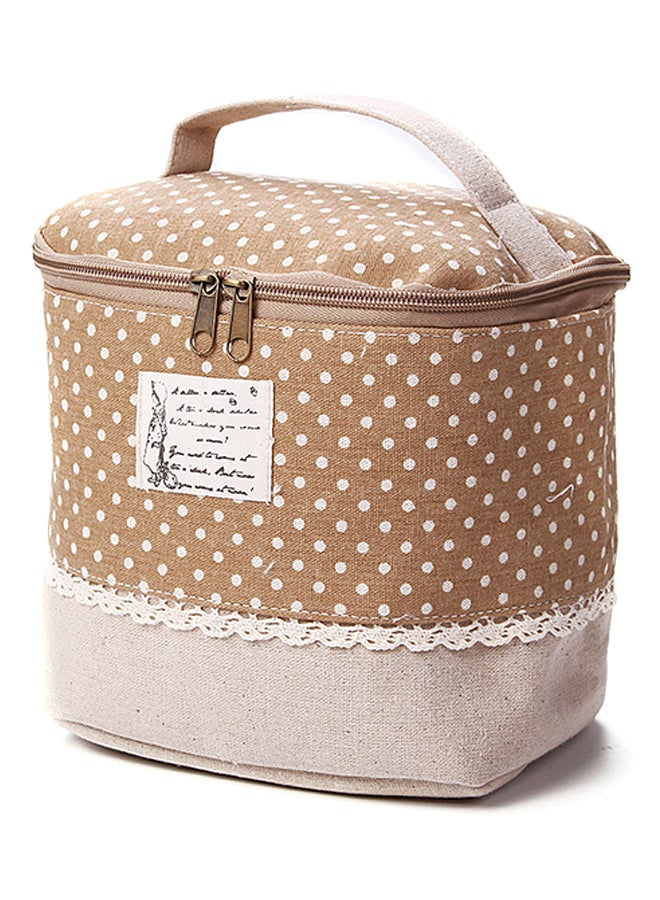 Bluelans Travel Dot Cosmetic Bag Beige - Image 3
