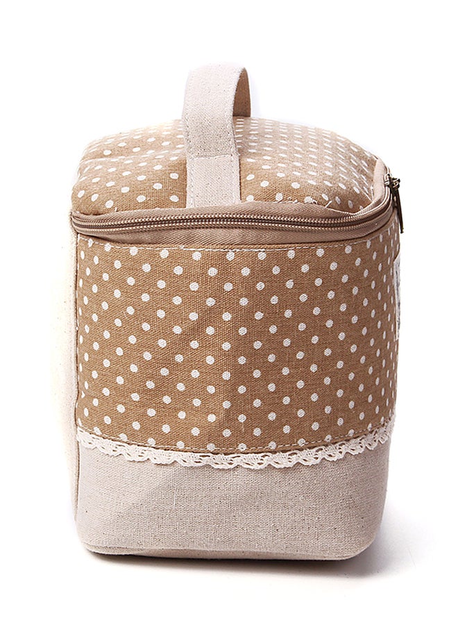 Bluelans Travel Dot Cosmetic Bag Beige - Image 4