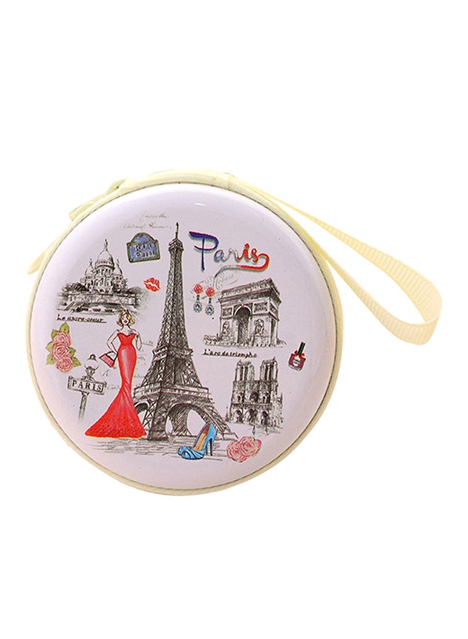 Bluelans - Eiffel Tower Printed Earphone And Key Holder Case Red - Image 1