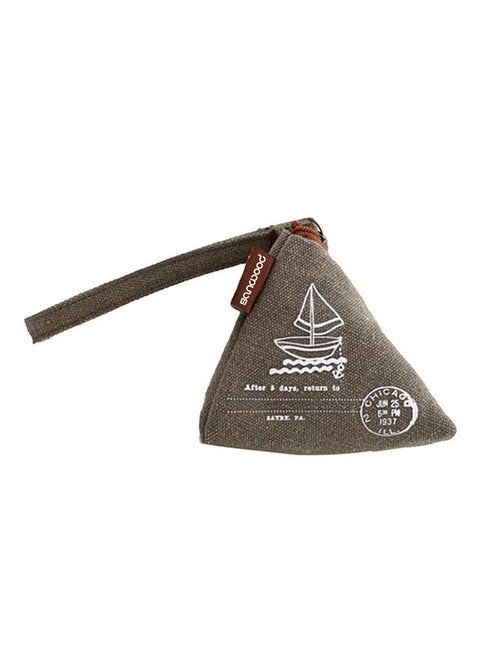 Mini Triangle Coin Purse With Strap Multicolour