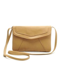 Faux Leather Crossbody Bag Beige