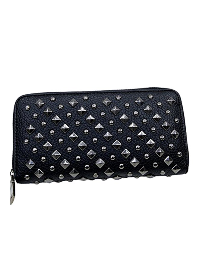 Bluelans Punk Style Clutch Black 