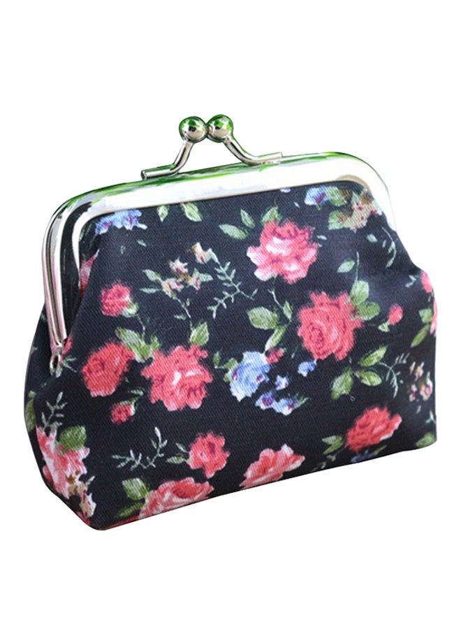 Bluelans Rose Floral Mini Lock Coin Purse Multicolour 