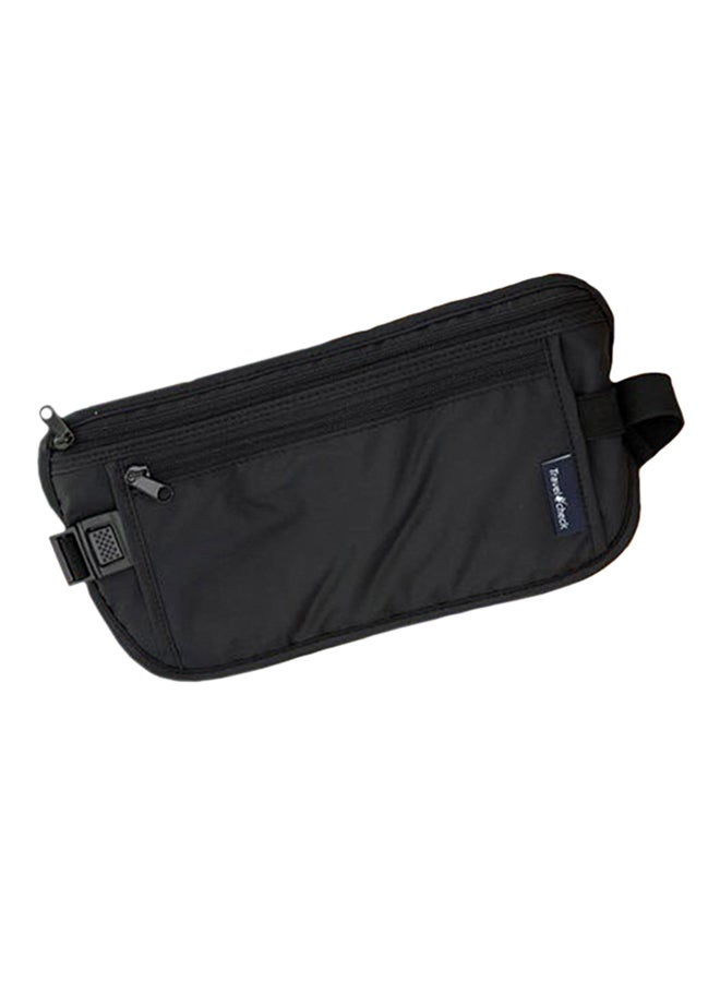 Bluelans Zipper Waist Belt Bag Black 