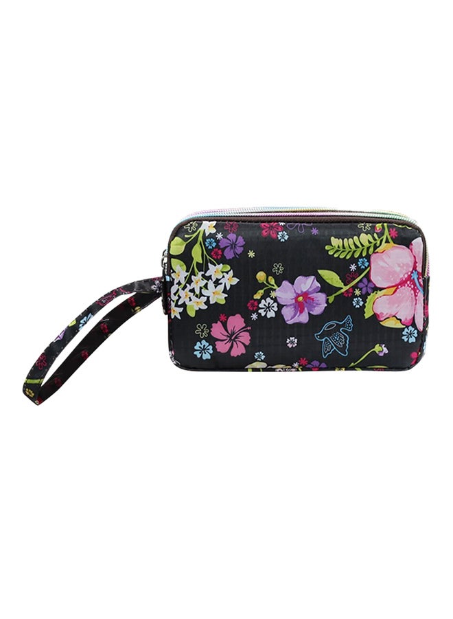 Bluelans Floral Print Zipper Wristlet Multicolour 