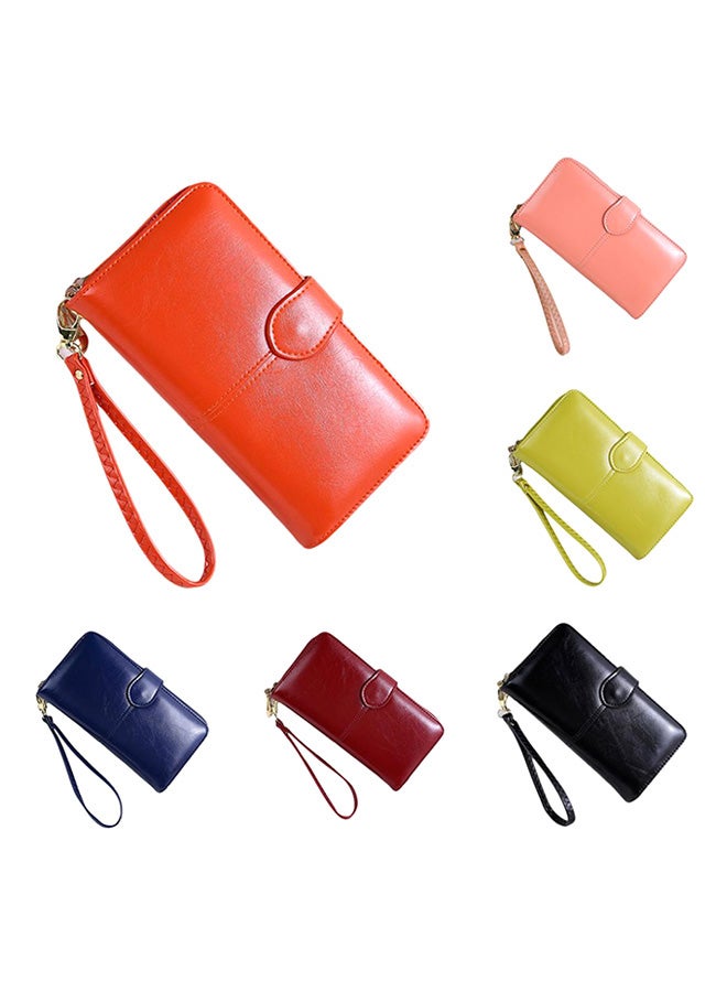 Faux Leather Wristlet Pink