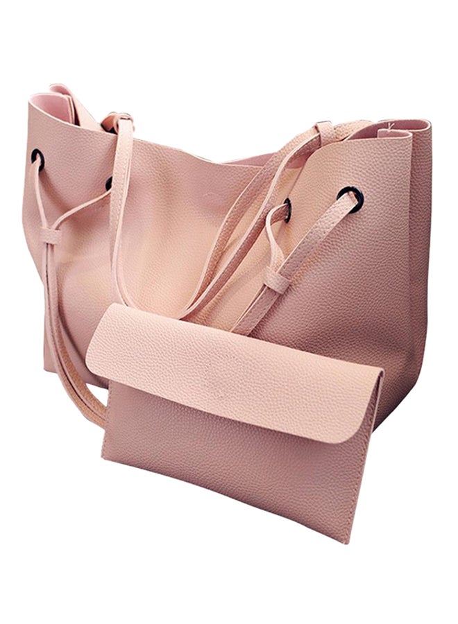 Bluelans Faux Leather Shoulder Bag Pink  - Image 1