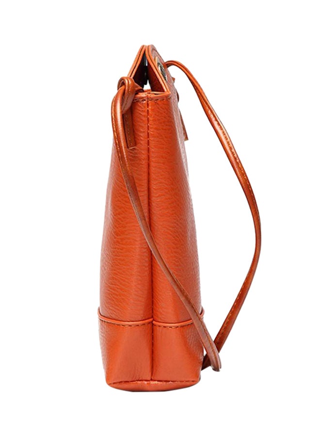 Bluelans Mini Faux Leather Bucket Bag Orange  - Image 2