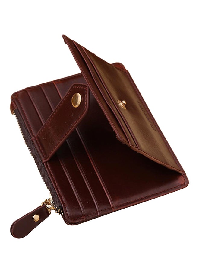 Bluelans Faux Leather Card Coin Purse Coffee  - Image 2