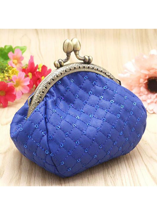 Bluelans Rhombic Pattern Mini Coin Purse Blue - Image 2